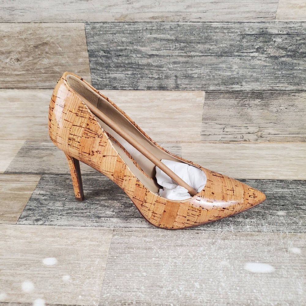 Sam Edelman Hazel Womens Shoes Sz 5.5 M Natural Cork Slip On Stiletto Heel Pumps